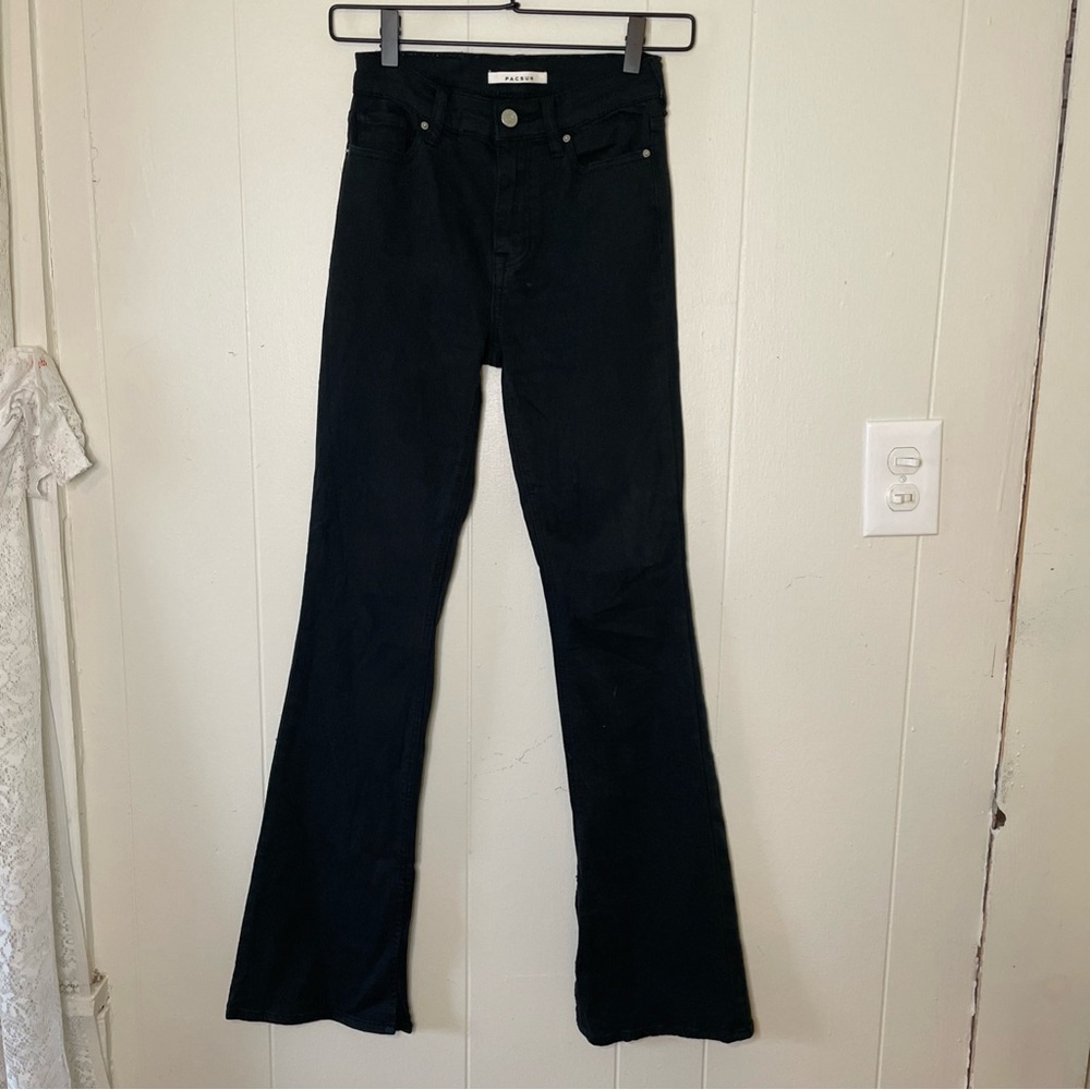 PacSun Black Flare Wide Leg Jeans High-Rise Stretch